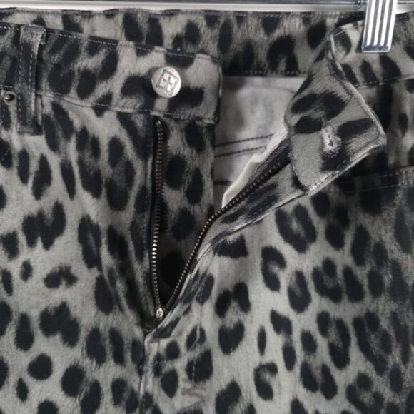 NWT KSUBI Black Leopard Skinny Jeans Wild Noir Pockets‎ WFA22DJ015 Size 26 - Picture 11 of 12